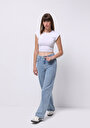 thumb-Afficher les détails de 970 Berry Pantalon    En Jean Regular Fit Femme