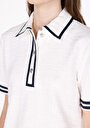thumb-Afficher les détails de Robe Blanc Regular Fit Manches Courtes Mini Verrouillage Femme