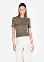 thumb-Afficher les détails de Tricot Vert Slim Fit  Femme