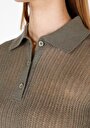 thumb-Afficher les détails de Tricot Vert Slim Fit  Femme