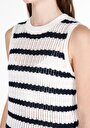thumb-Afficher les détails de Tricot Blanc Slim Fit  Femme