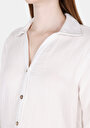 thumb-Afficher les détails de Chemise À Manches Longues Blanc Regular Fit Droit Mousseline Femme