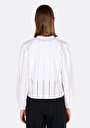 thumb-Afficher les détails de Chemise À Manches Longues Blanc Regular Fit Droit Brodé Femme