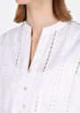thumb-Afficher les détails de Chemise À Manches Longues Blanc Regular Fit Droit Brodé Femme