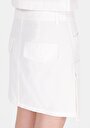 thumb-Afficher les détails de Jupe Blanc Mini Droit Gabardine Mini Femme