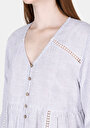 thumb-Afficher les détails de Chemise À Manches Longues Blanc Regular Fit Rayé Uni Femme
