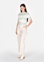 thumb-Afficher les détails de Tricot Vert Slim Fit  Femme