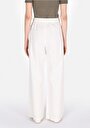thumb-Afficher les détails de Pantalon Blanc Wide Leg High Rise En Sergé Regular Fit Femme
