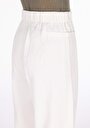 thumb-Afficher les détails de Pantalon Blanc Wide Leg High Rise En Sergé Regular Fit Femme