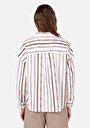 thumb-Afficher les détails de Chemise À Manches Longues Blanc Regular Fit Rayé Uni Femme