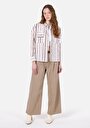 thumb-Afficher les détails de Chemise À Manches Longues Blanc Regular Fit Rayé Uni Femme