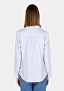 thumb-Afficher les détails de Chemise À Manches Longues Bleu Regular Fit Droit Uni Femme
