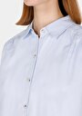 thumb-Afficher les détails de Chemise À Manches Longues Bleu Regular Fit Droit Uni Femme