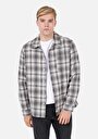 thumb-Afficher les détails de Surchemise Manches Longues Gris Comfort Fit Homme