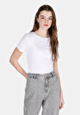 thumb-Afficher les détails de Blouse À Manches Courtes Blanc Slim Fit Manches Courtes Femme
