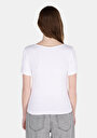 thumb-Afficher les détails de Blouse À Manches Courtes Blanc Slim Fit Manches Courtes Femme