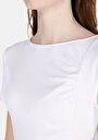 thumb-Afficher les détails de Blouse À Manches Courtes Blanc Slim Fit Manches Courtes Femme