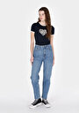 thumb-Afficher les détails de 884 Lauren Pantalon    En Jean Straight Fit Femme