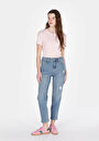 thumb-Afficher les détails de 896  Maria Pantalon  Tapered Leg High Rise En Jean Mom Fit Femme
