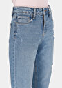 thumb-Afficher les détails de 896  Maria Pantalon  Tapered Leg High Rise En Jean Mom Fit Femme
