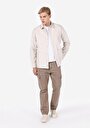 thumb-Afficher les détails de Surchemise Manches Longues Ecru Comfort Fit Homme
