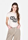 thumb-Afficher les détails de Blouse À Manches Courtes Ecru Slim Fit Manches Courtes Femme