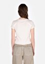 thumb-Afficher les détails de Blouse À Manches Courtes Ecru Slim Fit Manches Courtes Femme
