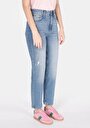 thumb-Afficher les détails de 884 Lauren Pantalon  Straight Leg High Rise En  Straight Fit Femme