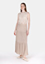 thumb-Afficher les détails de Jupe Beige  Droit Uni Maxi Femme