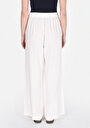 thumb-Afficher les détails de Pantalon Blanc Wide Leg High Rise En Uni Regular Fit Femme