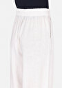 thumb-Afficher les détails de Pantalon Blanc Wide Leg High Rise En Uni Regular Fit Femme