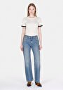 thumb-Afficher les détails de 880 Elisa Pantalon    En Jean Straight Fit Femme