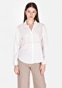 thumb-Afficher les détails de Chemise À Manches Longues Blanc Regular Fit Droit Panama Femme