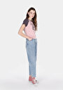 thumb-Afficher les détails de 855 Fiona Pantalon    En Jean Barrel Fit Femme