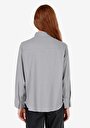 thumb-Afficher les détails de Chemise À Manches Longues Gris Regular Fit Droit Uni Femme