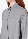 thumb-Afficher les détails de Chemise À Manches Longues Gris Regular Fit Droit Uni Femme