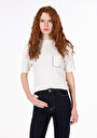 thumb-Afficher les détails de Tricot Ecru Slim Fit  Femme