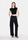 thumb-Afficher les détails de Pantalon De Survêtement Noir Regular Fit Femme