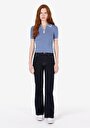 thumb-Afficher les détails de Tricot Bleu Slim Fit  Femme