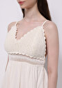 thumb-Afficher les détails de Robe Ecru Regular Fit    Femme