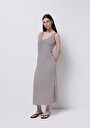 thumb-Afficher les détails de Robe Ecru Regular Fit  Mdi Jacquard Femme