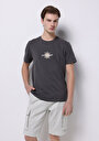 thumb-Afficher les détails de T-shirt À Manches Courtes Gris Regular Fit Droit Homme