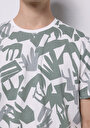 thumb-Afficher les détails de T-shirt À Manches Courtes Vert Regular Fit Imprimé Homme