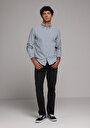 thumb-Afficher les détails de Chemise À Manches Longues Vert Regular Fit Droit Oxford Homme