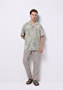 thumb-Afficher les détails de Chemise À Manches Courtes Vert Imprimé Regular Fit Homme