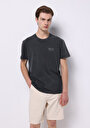 thumb-Afficher les détails de T-shirt À Manches Courtes Anthracite Regular Fit Droit Homme