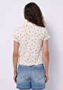 thumb-Afficher les détails de Ecru Imprimé Slim Fit Femme