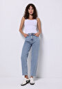 thumb-Afficher les détails de 884 Lauren Pantalon  Straight Leg High Rise En Jean Straight Fit Femme