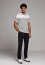 thumb-Afficher les détails de Pantalon Gris Straight Leg Medium Rise En Gabardine Slim Fit Homme