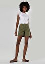 thumb-Afficher les détails de Short Kaki Regular Fit Femme